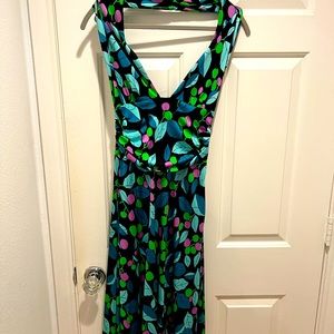 fun& bright cherry halter dress